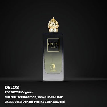 Arif Delos Eau de Parfum – 3.4 oz (100ml) Unisex Fragrance – Long-Lasting Woody & Fresh Scent